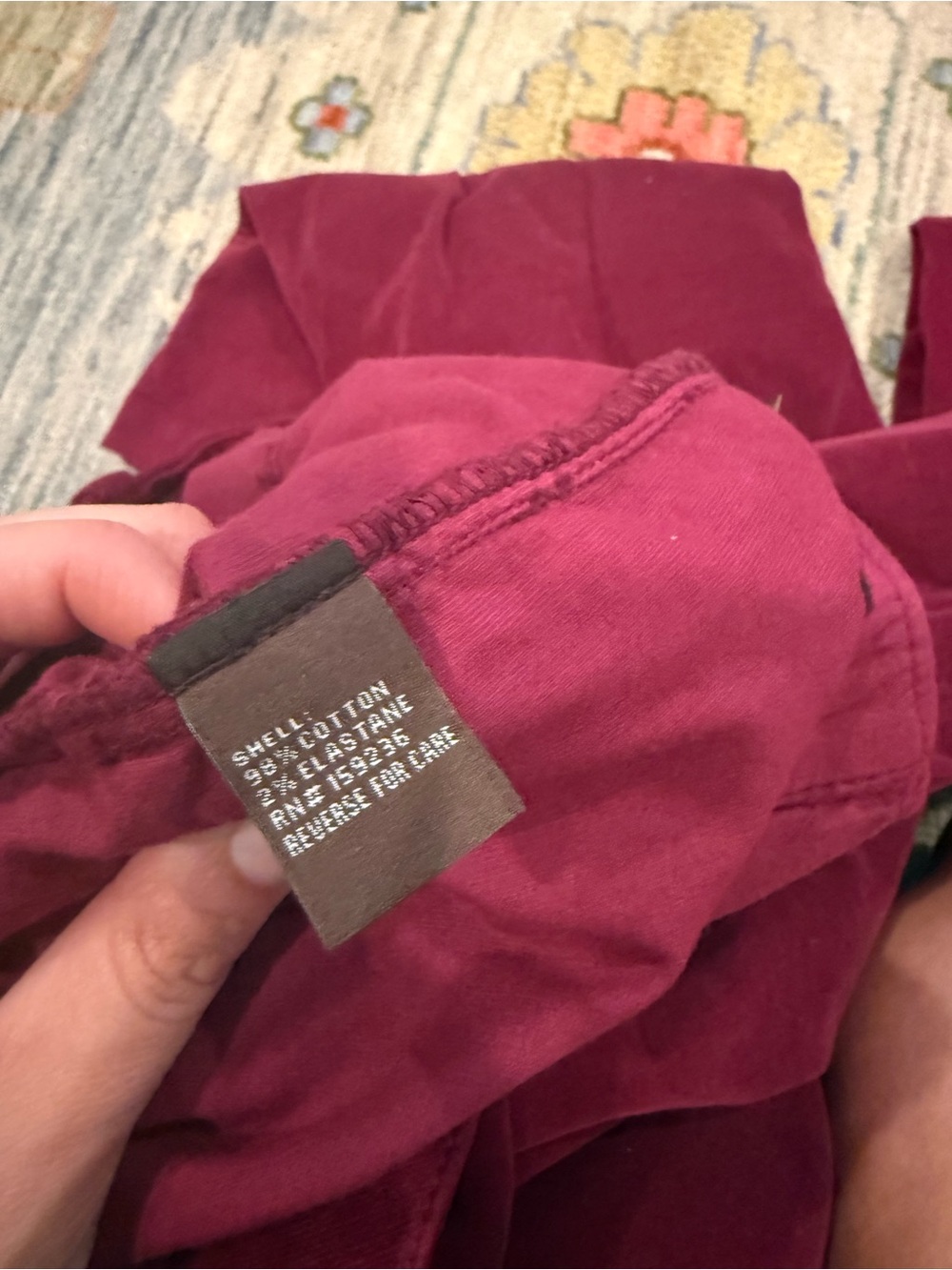 J. McLaughlin Braylee Raspberry velvet Corduroy wide leg Pants size 6 - Picture 4 of 5